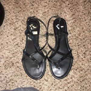 Black bow sandals size 8.5